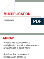 Multiplication - Vocabulary