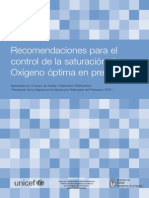 Recomendaciones Saturacion Optima de O2