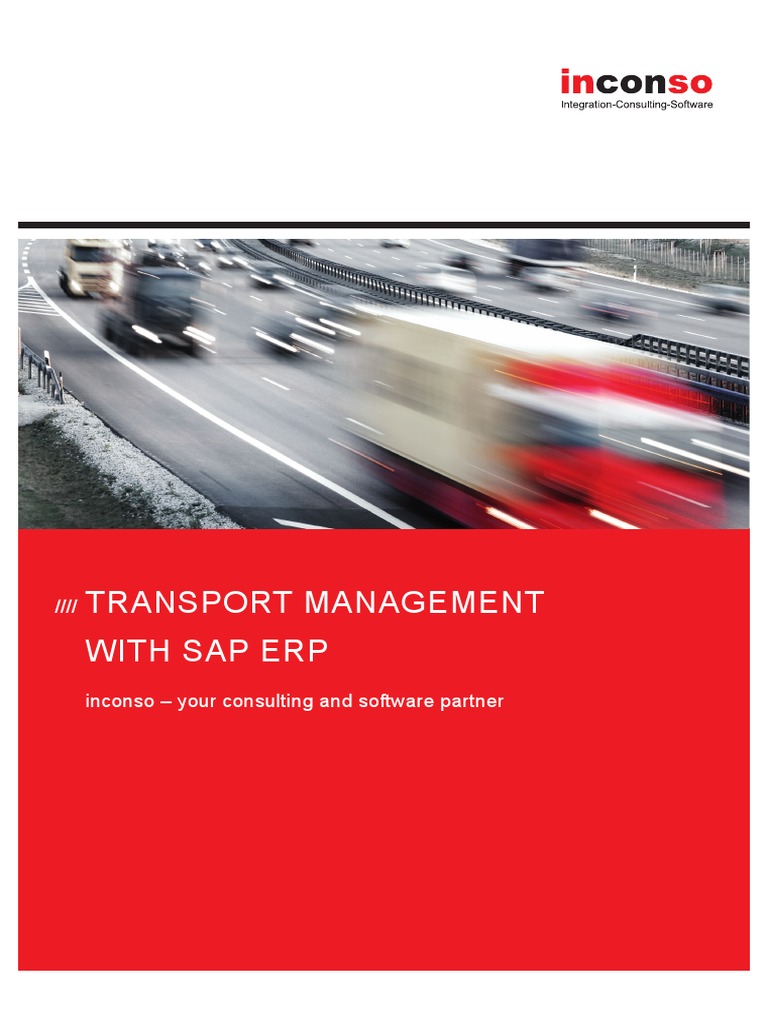 Inconso's SAP Transport Management Solutions | PDF | Sap Se | Logistics