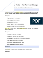 Understanding Verbs - Their Forms and Usage: No One, Nobody, Either, Neither, Someone, Somebody, Anyone, Anybody)