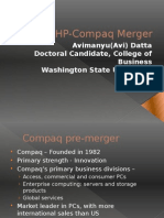 HP-Compaq Merger: Avimanyu (Avi) Datta Doctoral Candidate, College of Business Washington State University