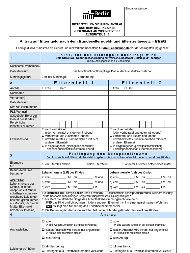 Elterngeld Antrag