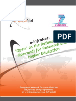 e InfraNet Open as the Default Modus Operandi for Research and Higher Education