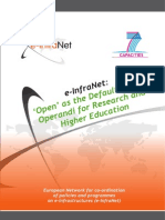 E InfraNet Open As The Default Modus Operandi For Research and Higher Education