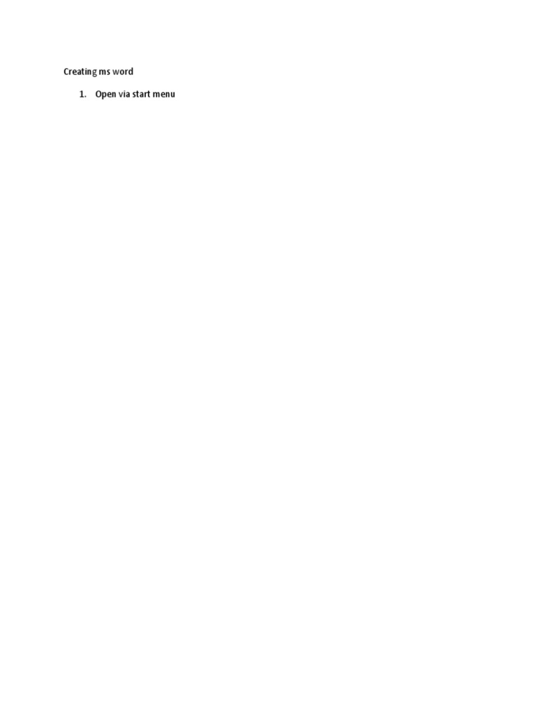 Operasi Ms Word | PDF