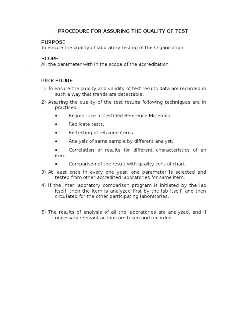 Quality Assurance of Test | PDF