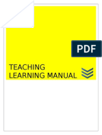 Teaching Learning Manual