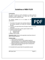 Project Guidelines of MBA