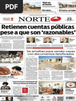 Periódico Norte edición del día 22 de septiembre de 2014