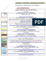 Vocabulario Sinonimos y Antonimos