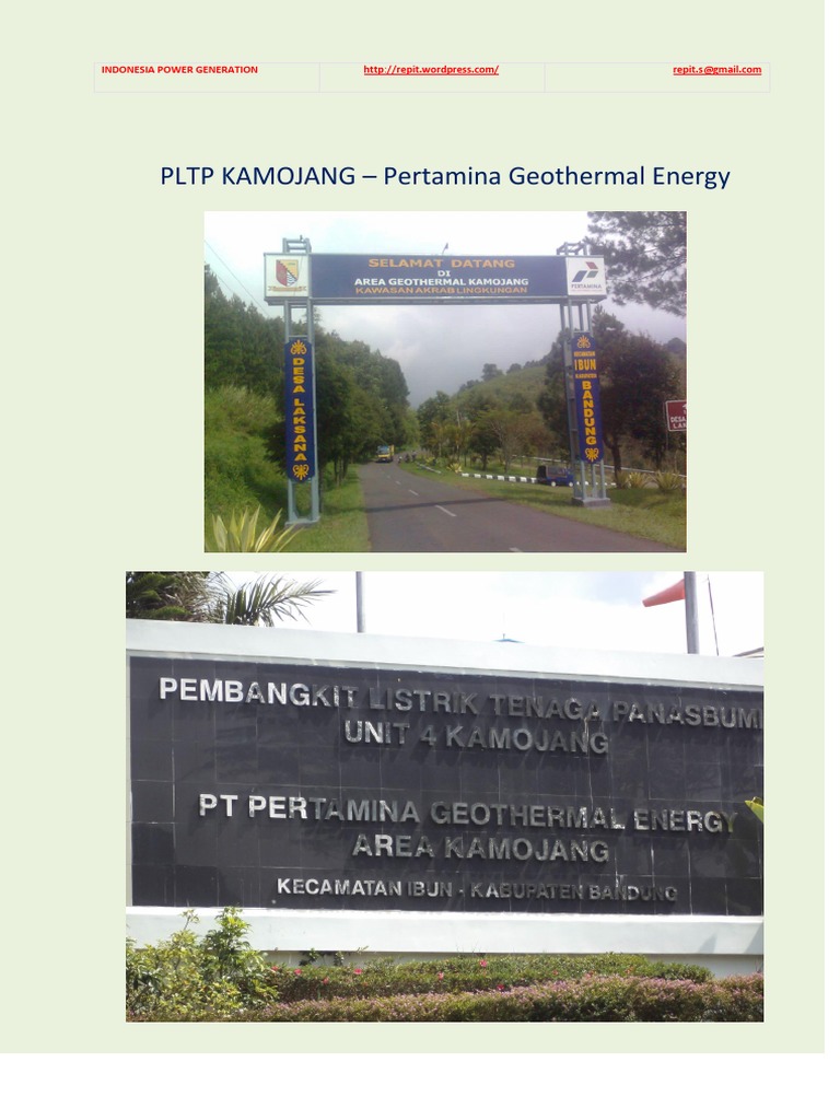 Pertamina Kamojang geothermal power plant in West Java