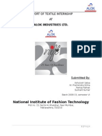Textile Internship Report at Alok Industries LTD