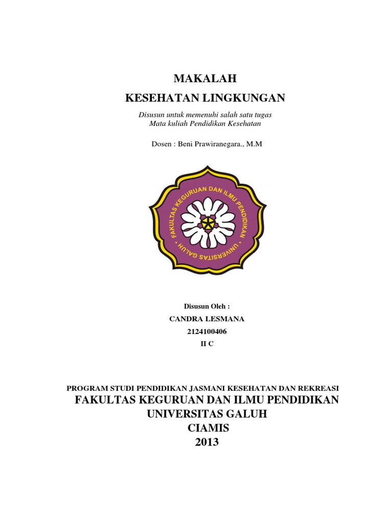 Makalah Kesehatan Lingkungan