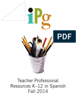 Fall 2014 IPG Teacher Professional Resources in Spanish