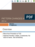 Pattern Changes in CAT 2014