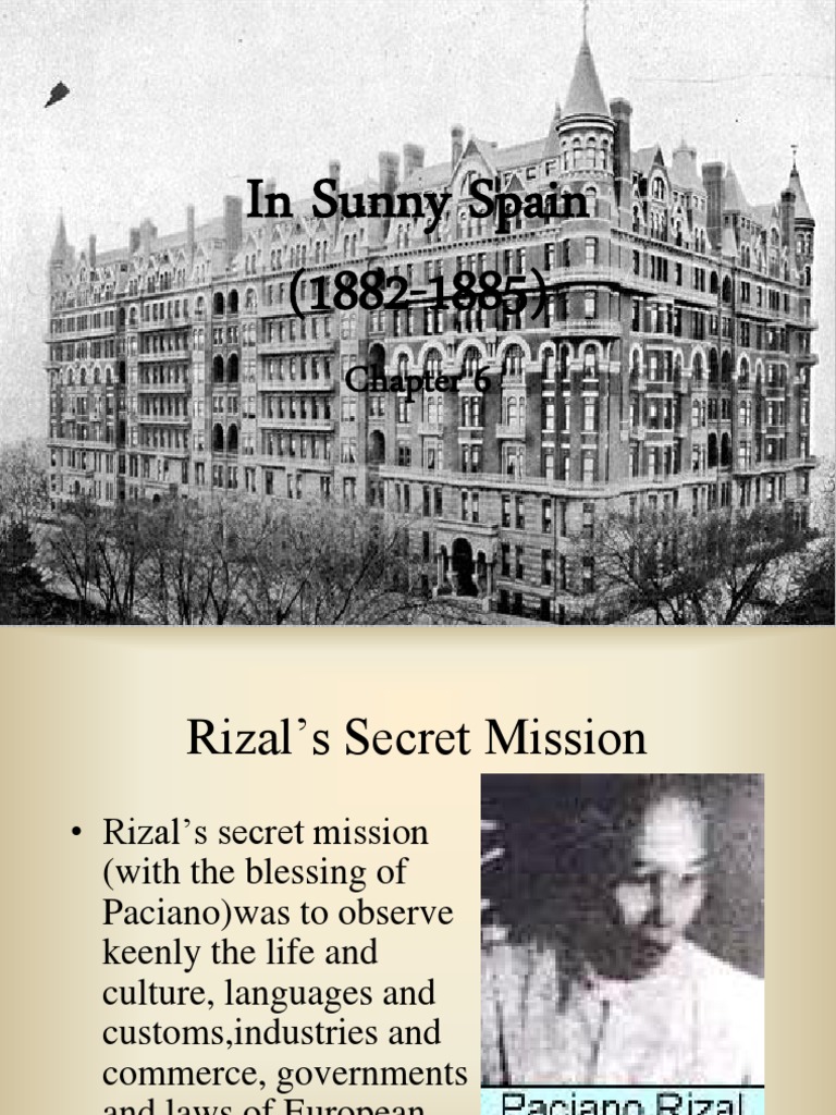 Rizal Chapter 6 in Sunny Spain PDF Academic Degree Physician