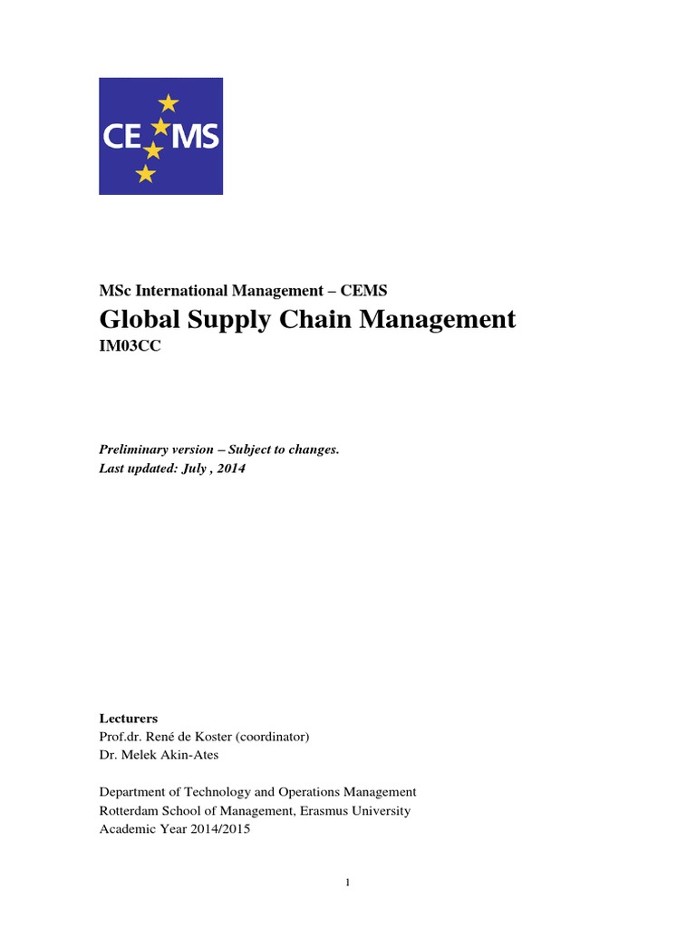 Supply Chain Manual | PDF | Supply Chain Management | Teaching Method