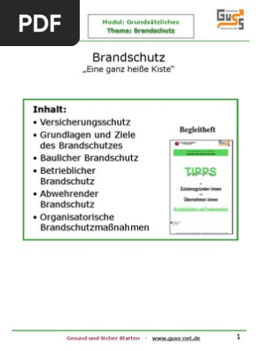 Brandschutz Praesentation Ppt
