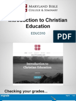 Educ310 Intro To Christian Education 3