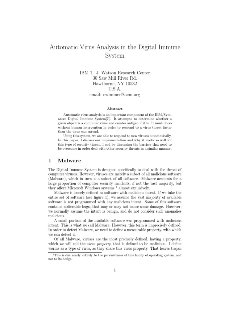 Automatic Virus Analysis System | PDF | Computer Virus | Malware