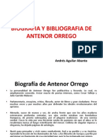 Biografia Y Bibliografia de Antenor Orrego: Andrés Aguilar Abanto