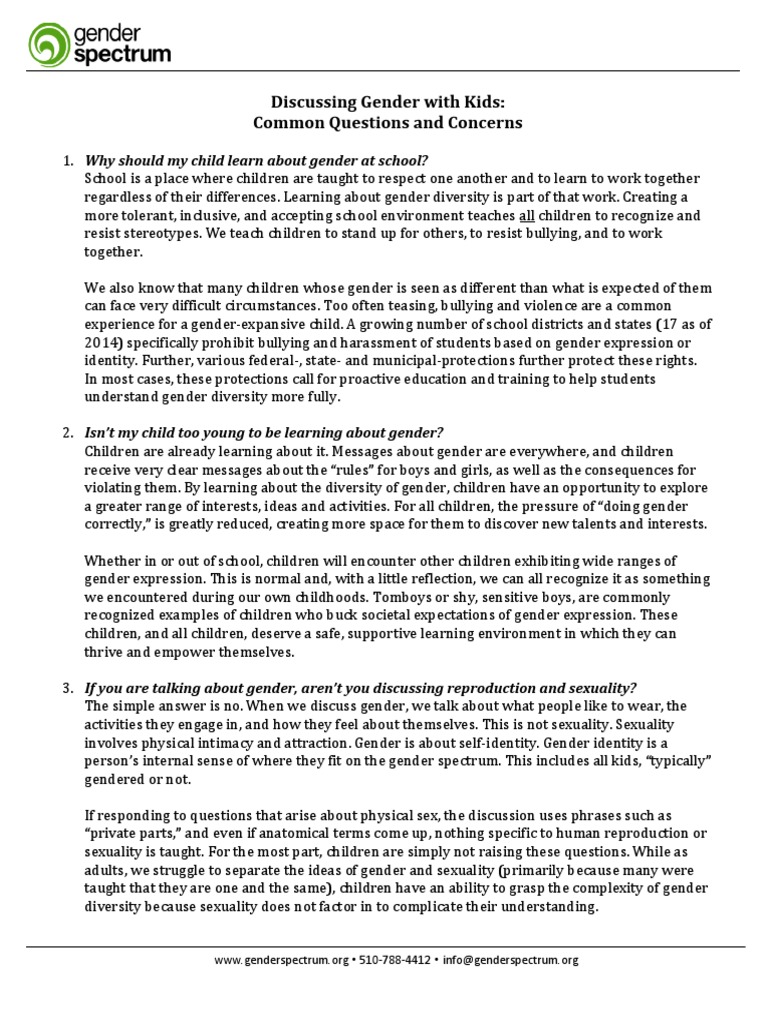 Gender Education for Children | PDF | Gender | Gender Studies