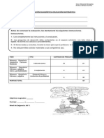 Evaluación Diagnostica Tercer Año Matemática 2012