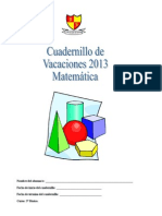 Cuadernillo Tercero Matematica