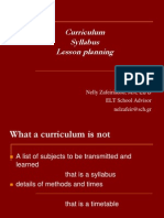 Curriculum Syllabus and Lesson Planning