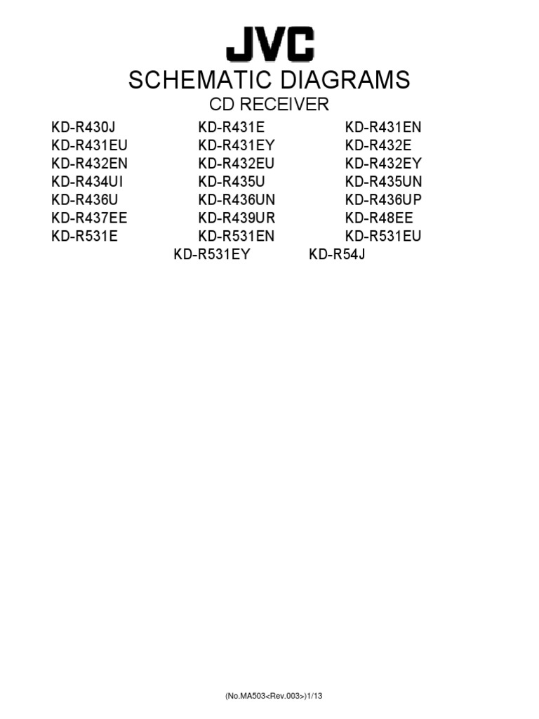 JVC kd-r430 431 432 434 435 436 437 439 R48ee r54j 531 Schematic | PDF ...
