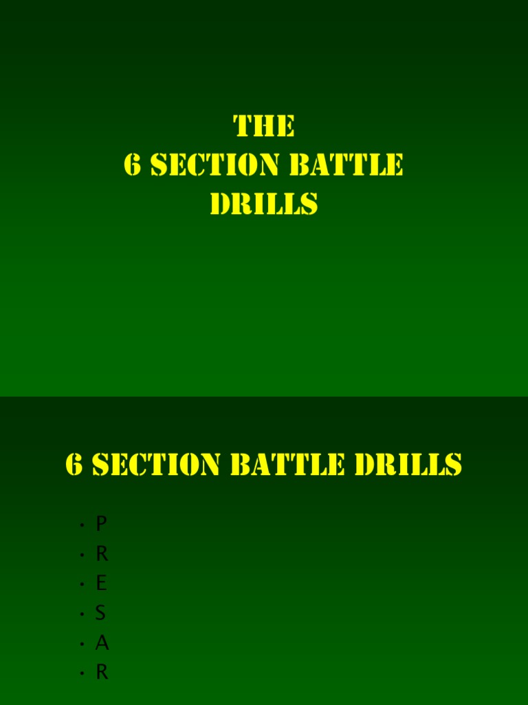 Section Battle Drills PDF Fire Control System Ammunition