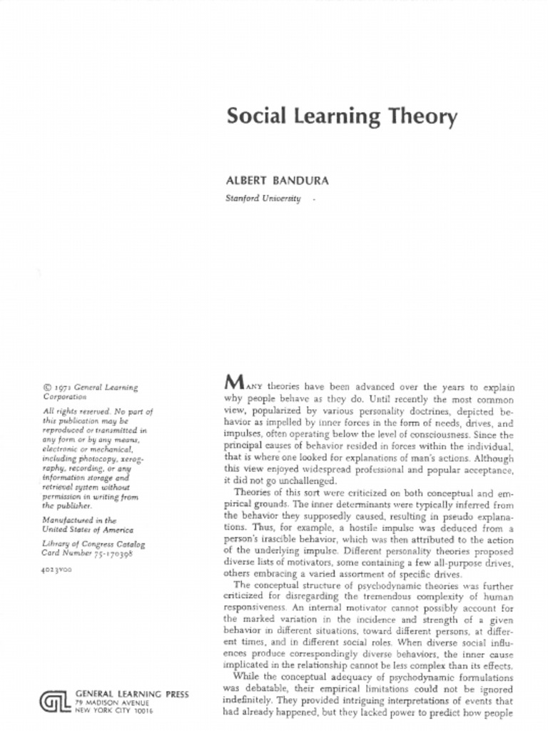 Albert Bandura intelligence overview