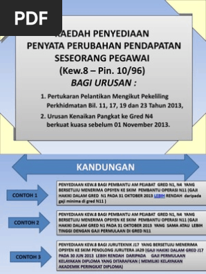 Taklimat Contoh Penyedian Kew 8 Peertukaran Pelantikan Pdf