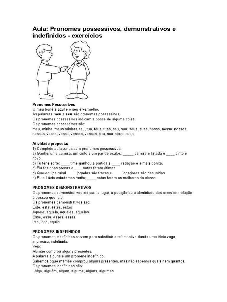 Atividades Diversas, PDF, Pronome