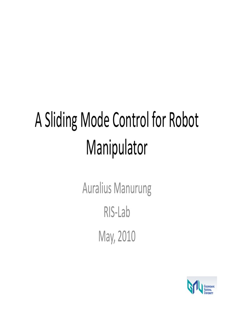 A Sliding Mode Control For Robot Manipulator | PDF