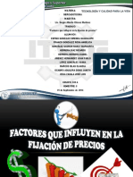 Factores Que Influyen en La Fijación de Precios