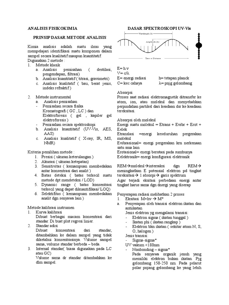 Metode Analisis Fisikokimia Dasar | PDF