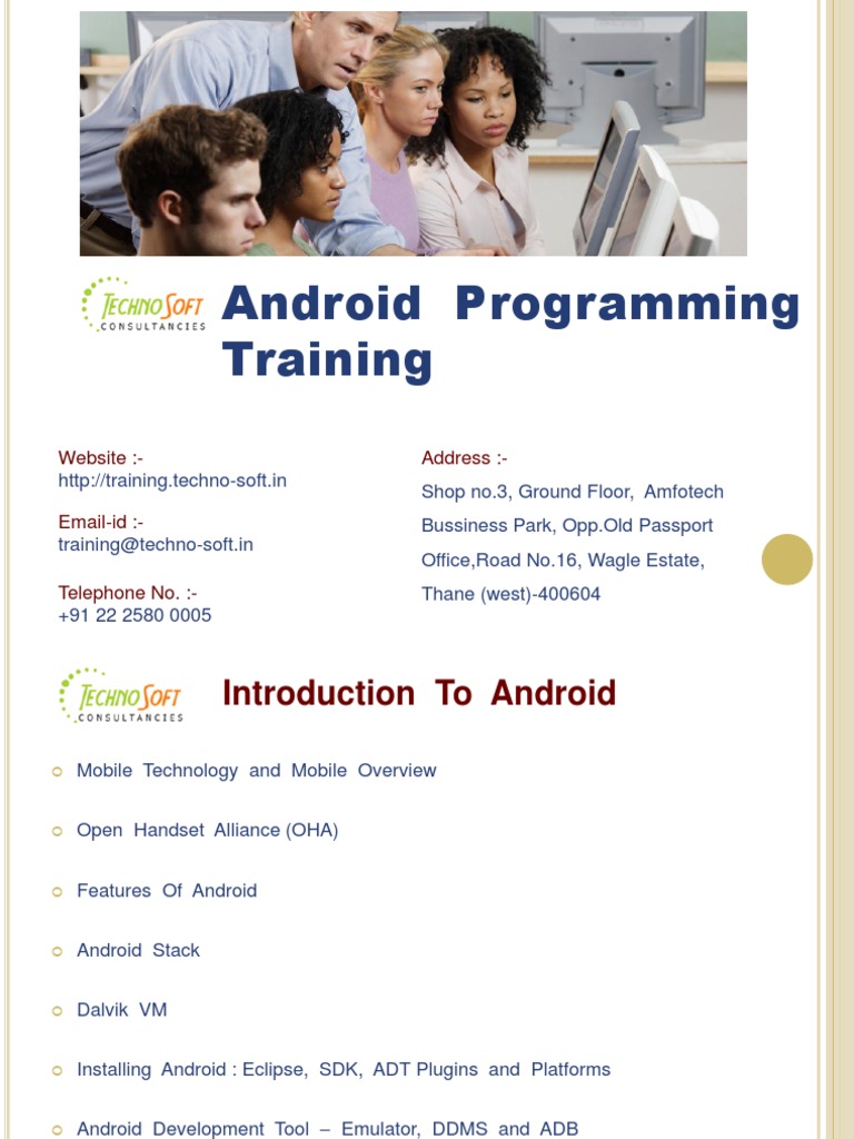 Android Programming Techno Soft Mumbai | PDF | Android (Operating ...