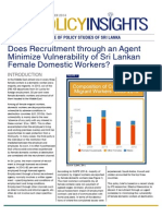 Policy Insights - Does Recruitment through an Agent Minimize Vulnerability of Sri Lankan Female Domestic Workers?
