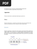 Ultrasonic Interferometer