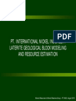PT INCO Ni Laterite Block Modeling - 2010!08!23