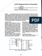 Some Aspects of Pile Response Near An Excavation