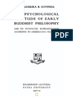 The Psychological Attitude of Early Budhist Philosophy Abhidharma Tradition