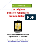 Ryssen, Hervé - Les Origines Politico-Religieuses Du Mondialisme Vol I