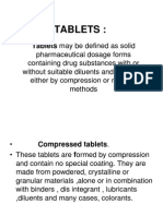 Tablets:: Tablets May Be Defined As Solid