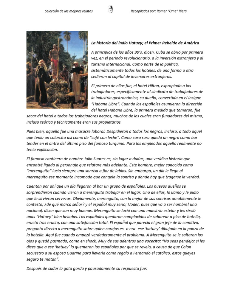 El indio Hatuey .pdf Cuba Cristobal colon