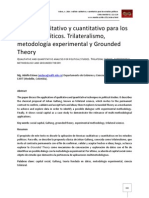 Análisis cualitativo y cuantitativo para los estudios políticos. Trilateralismo, metodología experimental y Grounded Theory