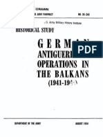 DA Pamphlet No. 20-243 (German Antiguerrilla Operations in the Balkans)