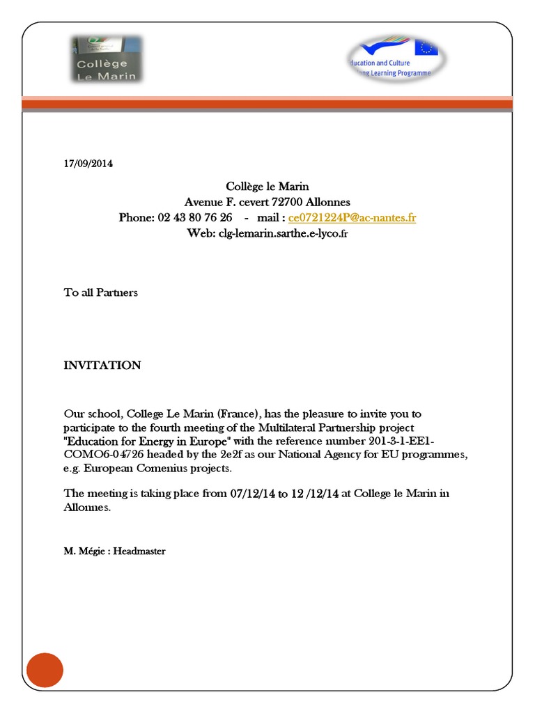 Invitation Officielle PDF Business