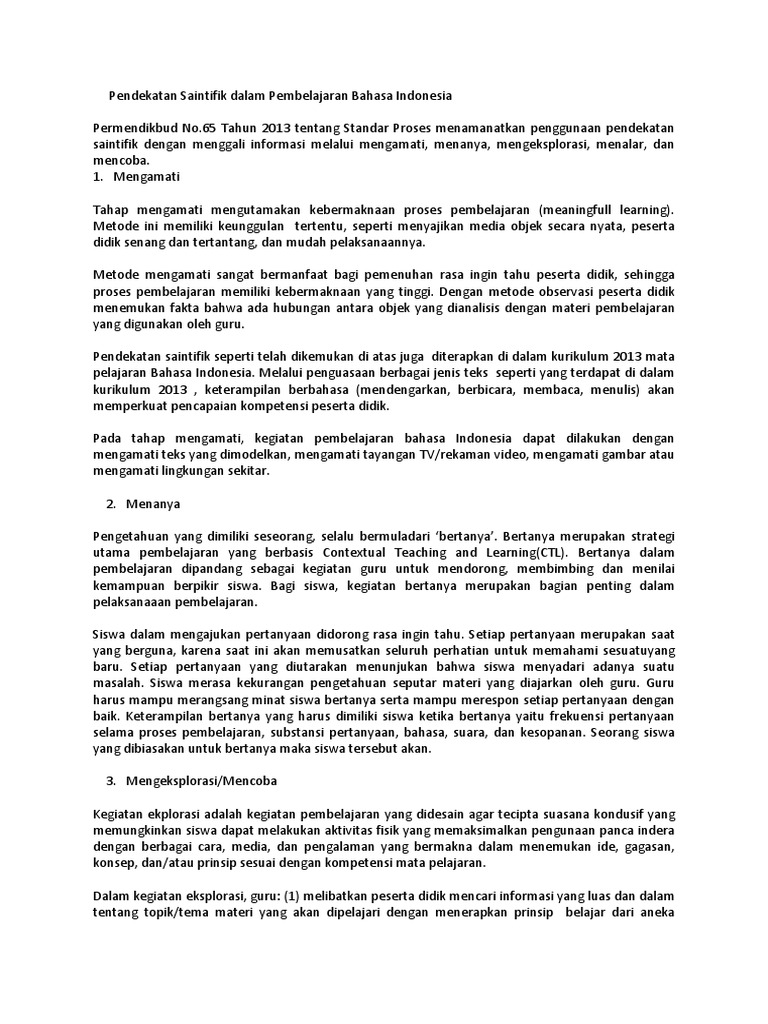 Pendekatan Saintifik Pdf